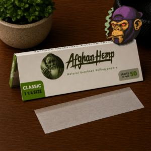 Afghan Hemp Natural Unrefined Rolling Papers Classic 1 1/4