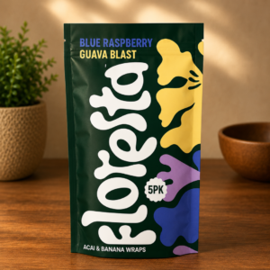 Floresta Blue Raspberry Guava Blast Acai & Banana Wraps 5PK