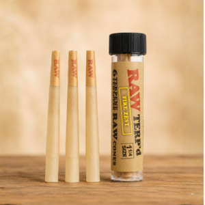 RAW Terpene Infused Cones Fire Zest 1 1/4 Size