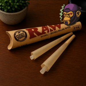 RAW Pre-Rolled Cones 1 1/4 Size 3 Unit