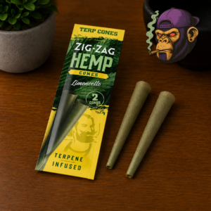 Zig-Zag Hemp Cones Limoncello Terpene Infused 2 Cones